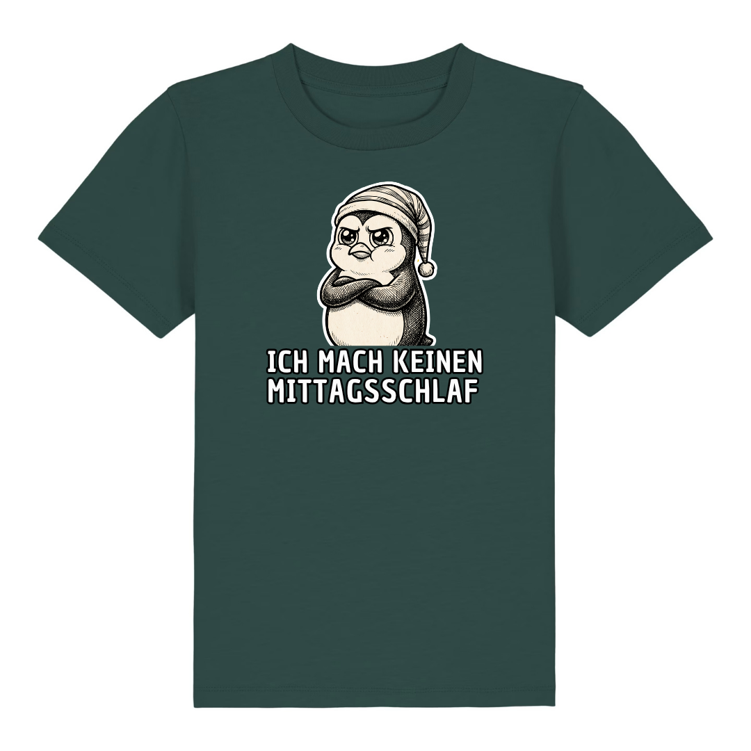 Kein Mittagsschlaf Kinder T-Shirt Grün Vorderseite