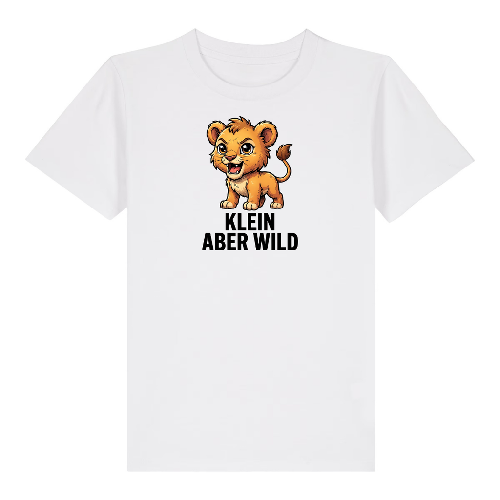 Klein aber wild Kinder T-Shirt Weiß Vorderseite