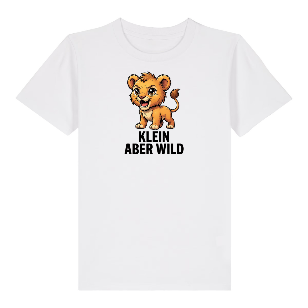 Klein aber wild Kinder T-Shirt Weiß Vorderseite