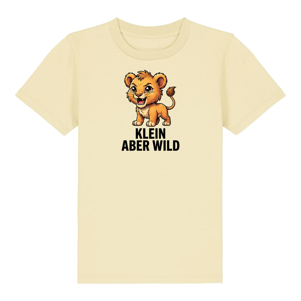 Klein aber wild Kinder T-Shirt Butter Vorderseite