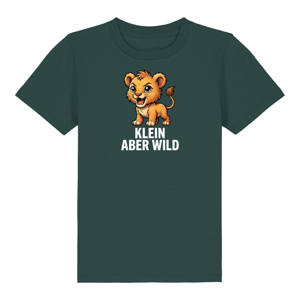 Klein aber wild Kinder T-Shirt Grün Vorderseite