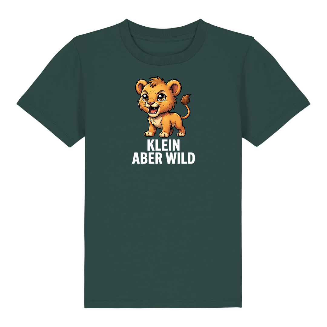 Klein aber wild Kinder T-Shirt Grün Vorderseite