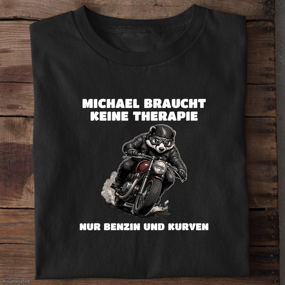 Schwarz – Unisex T-Shirt, Beispiel Motorrad