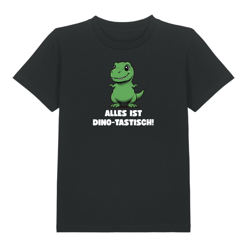 Dinotastisch Kinder T-Shirt Schwarz Vorderseite
