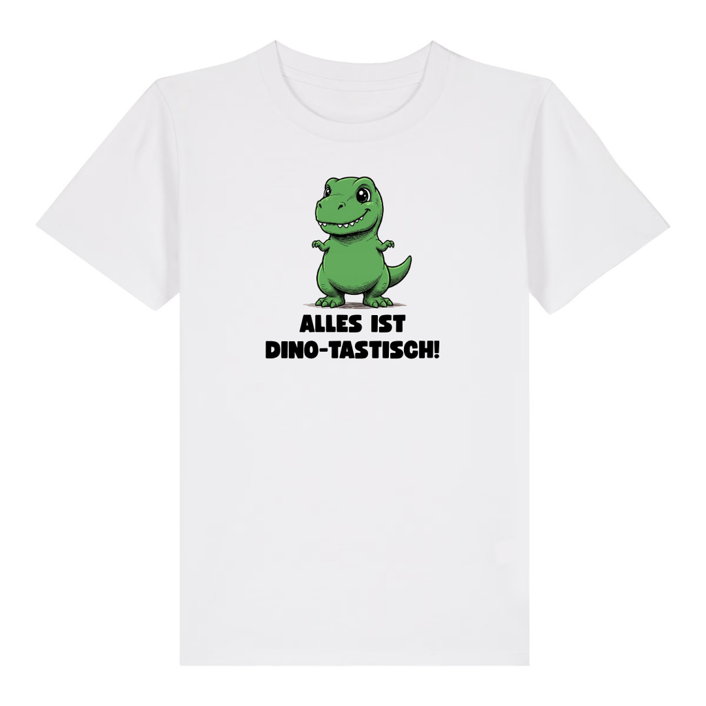 Dinotastisch Kinder T-Shirt Weiß Vorderseite
