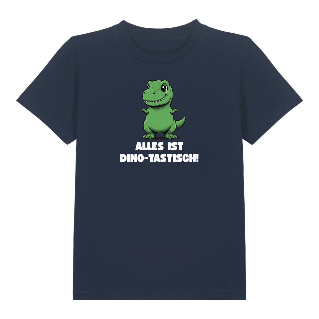 Dinotastisch Kinder T-Shirt Navy Vorderseite