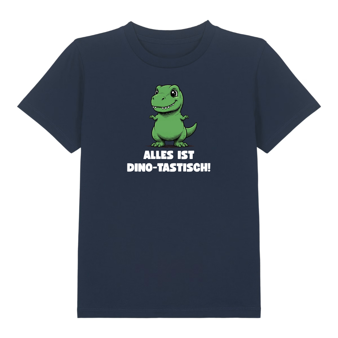 Dinotastisch Kinder T-Shirt Navy Vorderseite