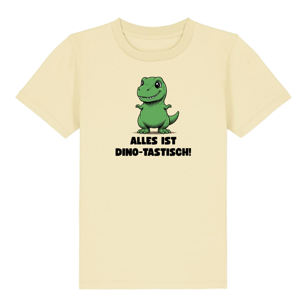 Dinotastisch Kinder T-Shirt Butter Vorderseite