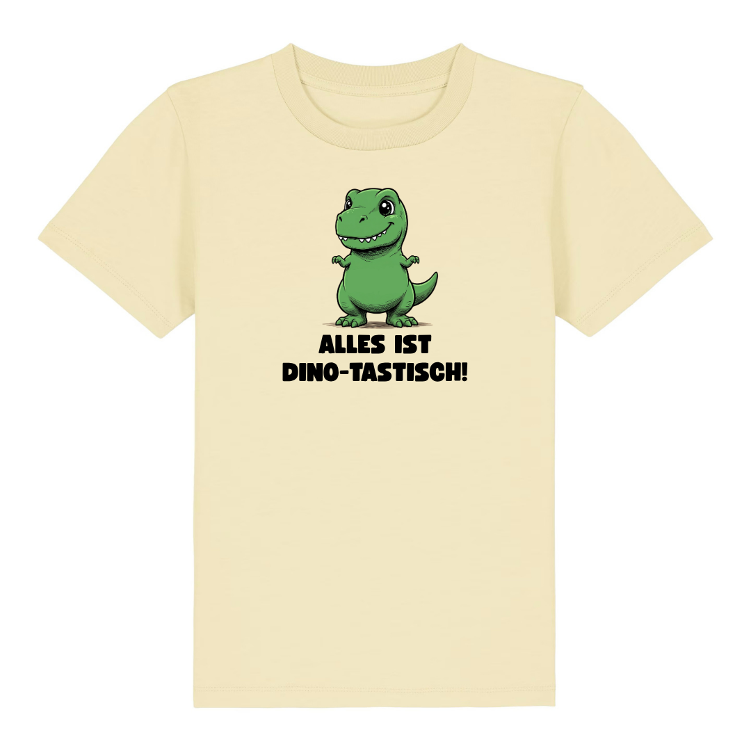 Dinotastisch Kinder T-Shirt Butter Vorderseite