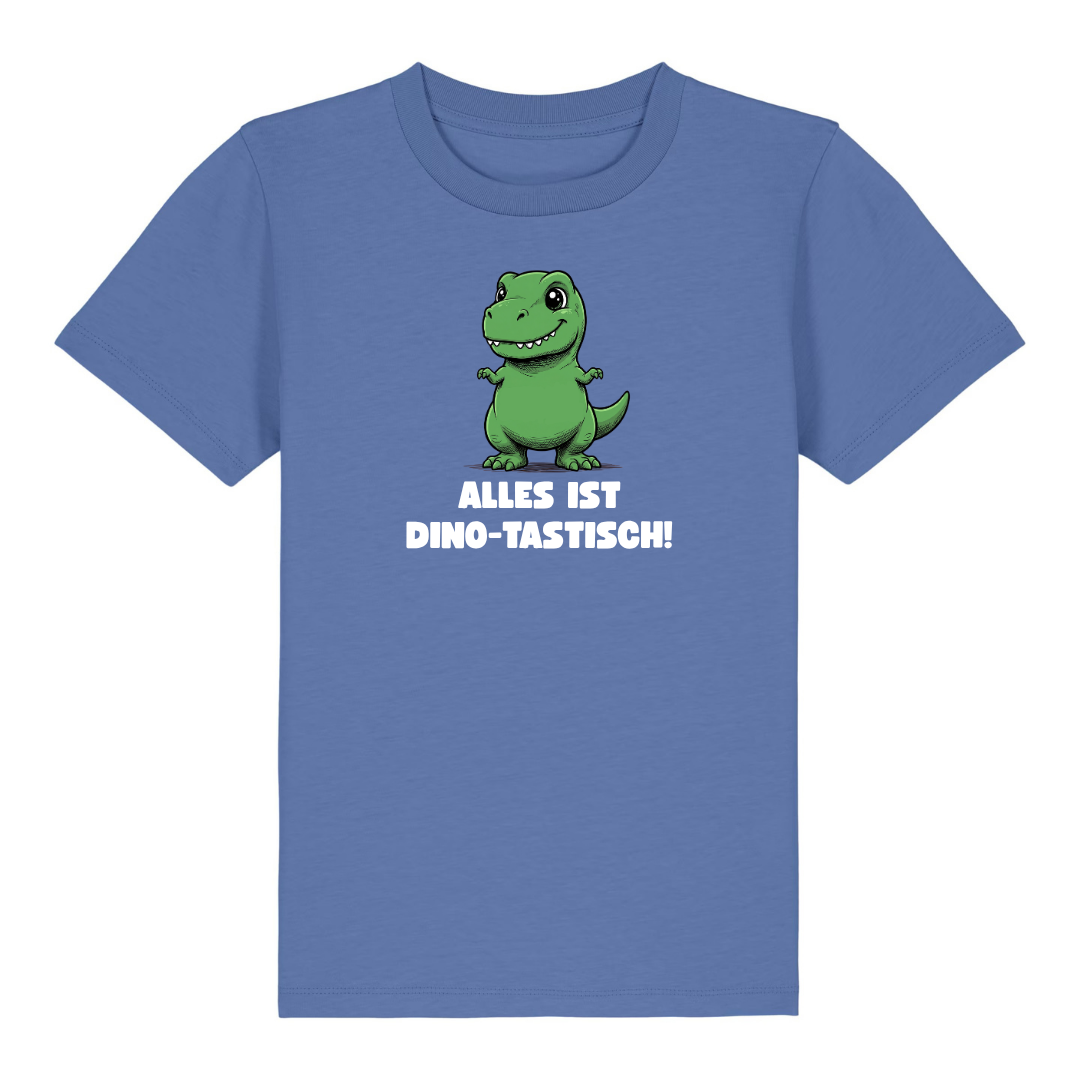 Dinotastisch Kinder T-Shirt Blau Vorderseite