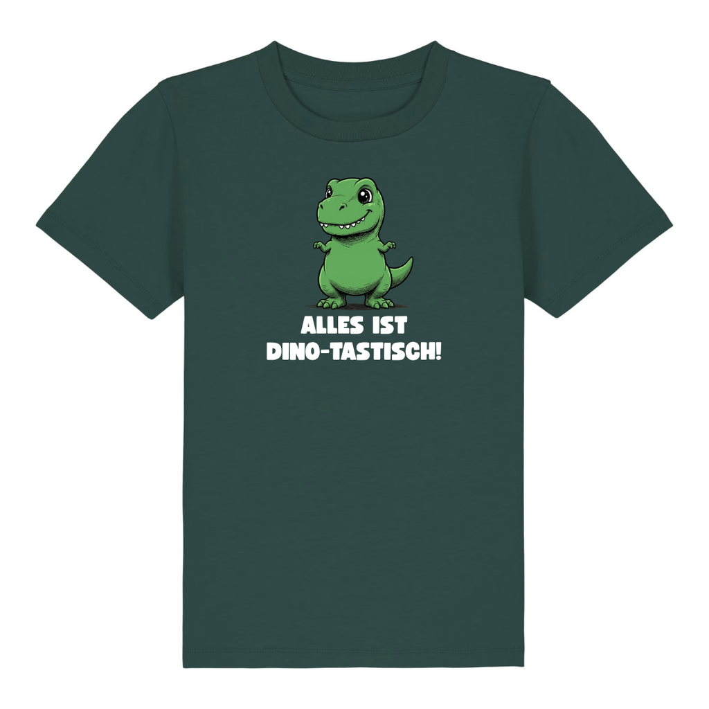 Dinotastisch Kinder T-Shirt Grün Vorderseite