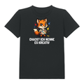 Kreativer Fuchs Kinder T-Shirt Schwarz Vorderseite