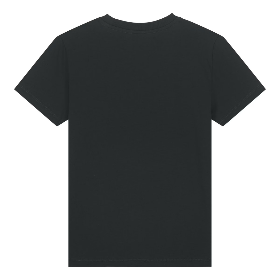 Kreativer Fuchs Kinder T-Shirt Schwarz Rückseite
