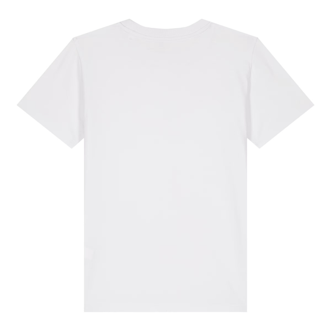 Kreativer Fuchs Kinder T-Shirt Weiß Rückseite