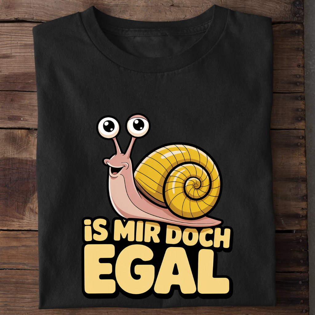 T-Shirt Is mir doch egal Schnecke, Motivansicht