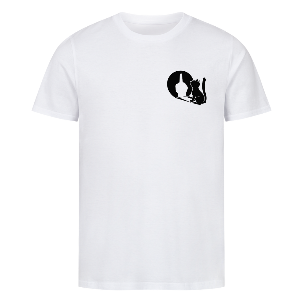 T-Shirt Sarkastische Katze, getragen