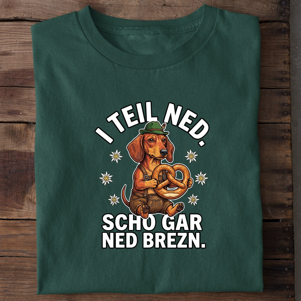 I teil keine Brezn Wiesn T-Shirt in Grün