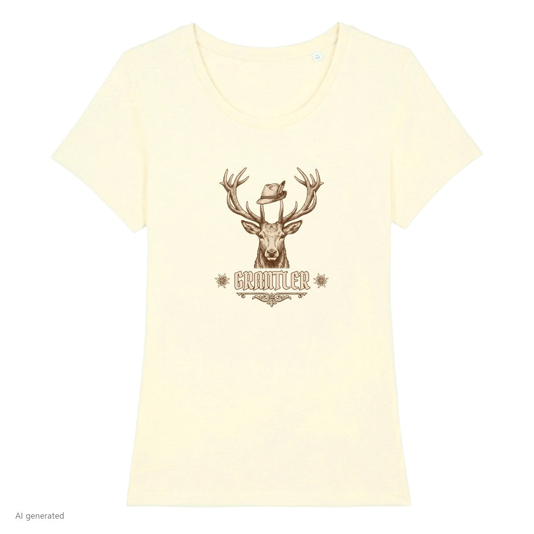 Grantler Wiesn Damen T-Shirt in Beige