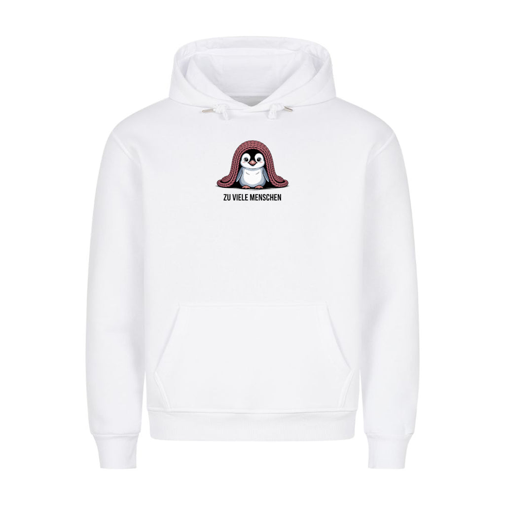 Hoodie Zu viele Menschen Pinguin, Motivansicht