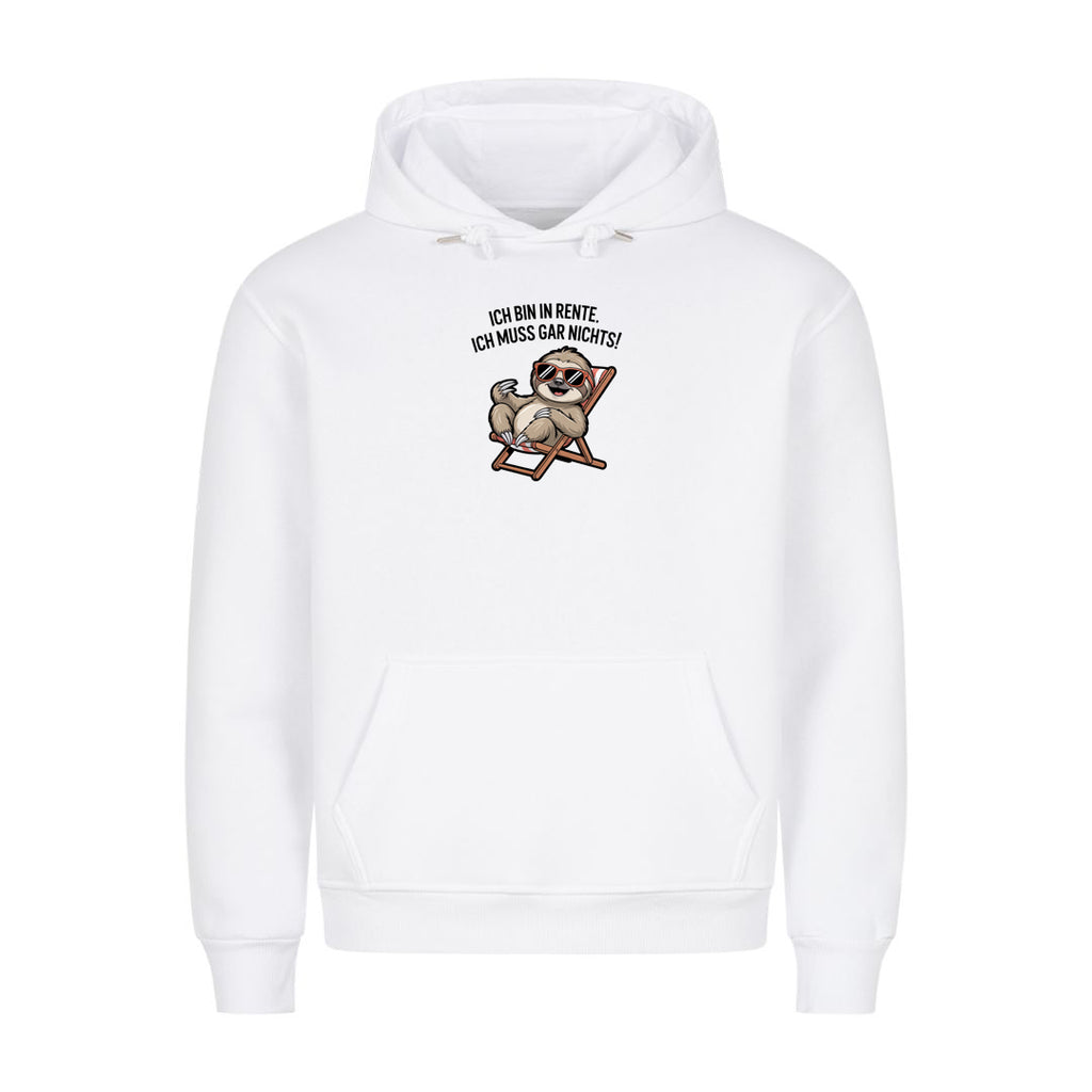 Hoodie Rente Faultier, Motivansicht