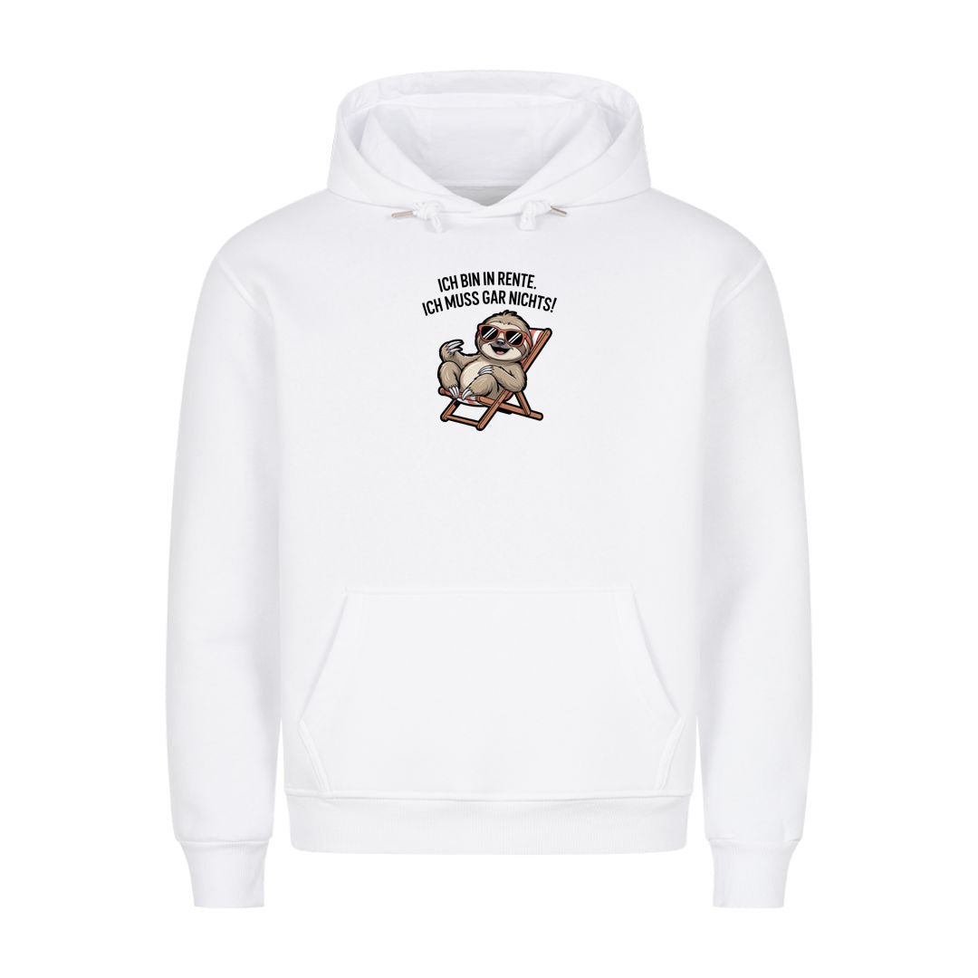 Hoodie Rente Faultier, Motivansicht