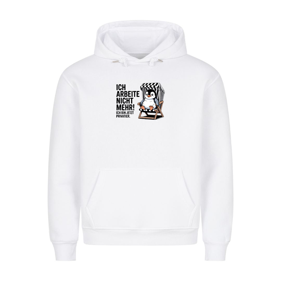 Hoodie Ich arbeite nicht mehr, Motivansicht