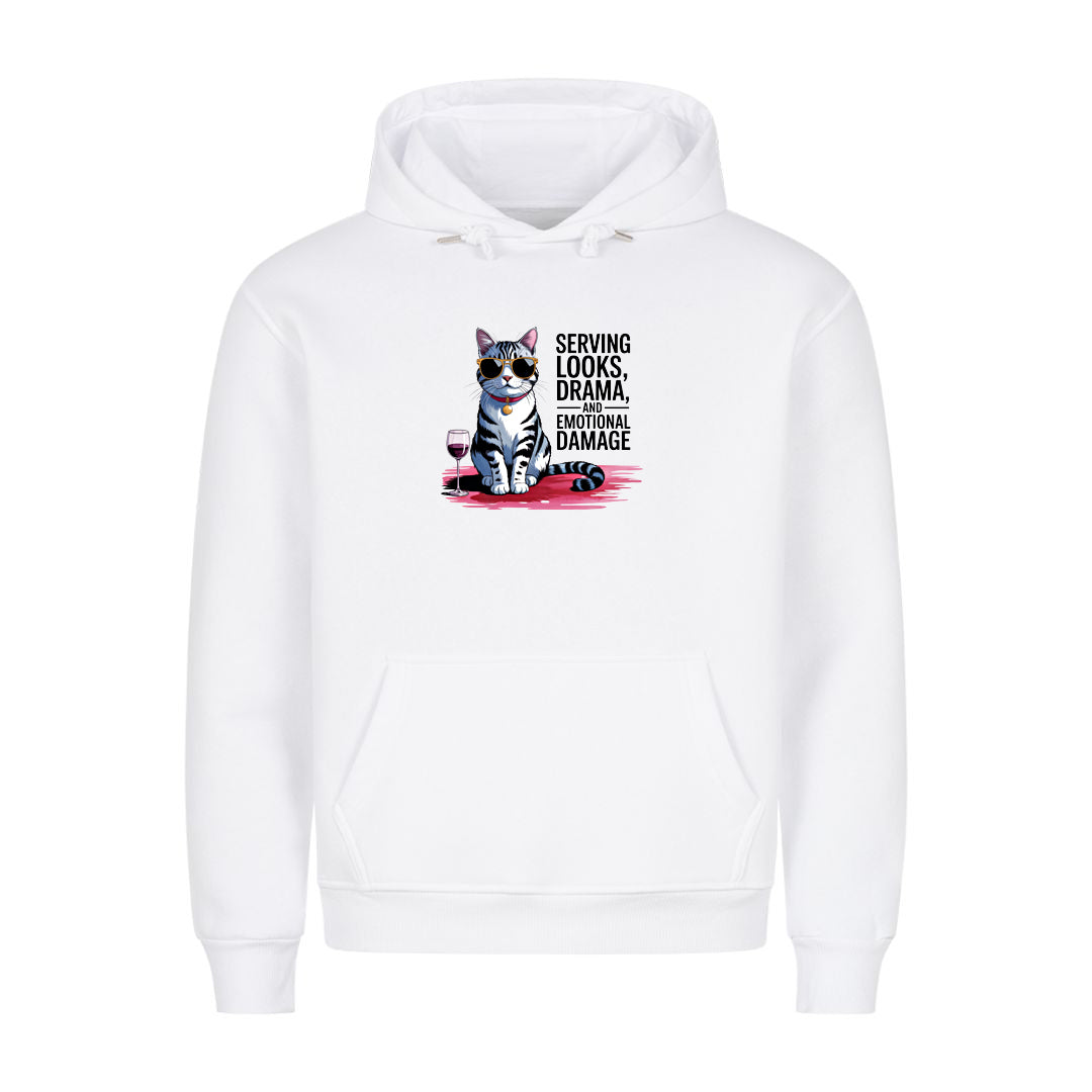 Looks, Drama, Emotional Damage  Hoodie