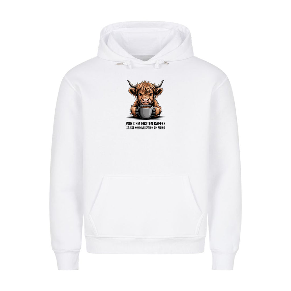 Hoodie Erster Kaffe, Motivansicht