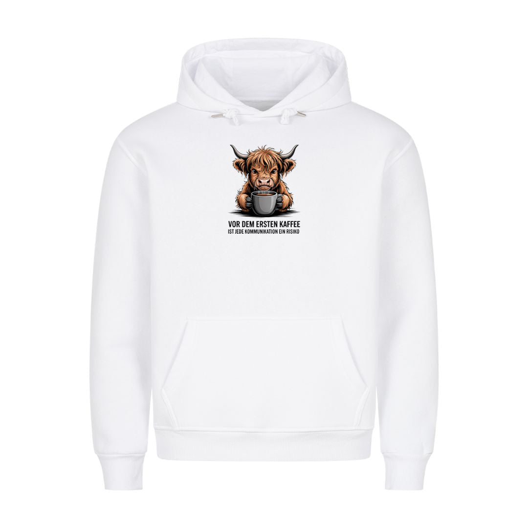 Hoodie Erster Kaffe, Motivansicht