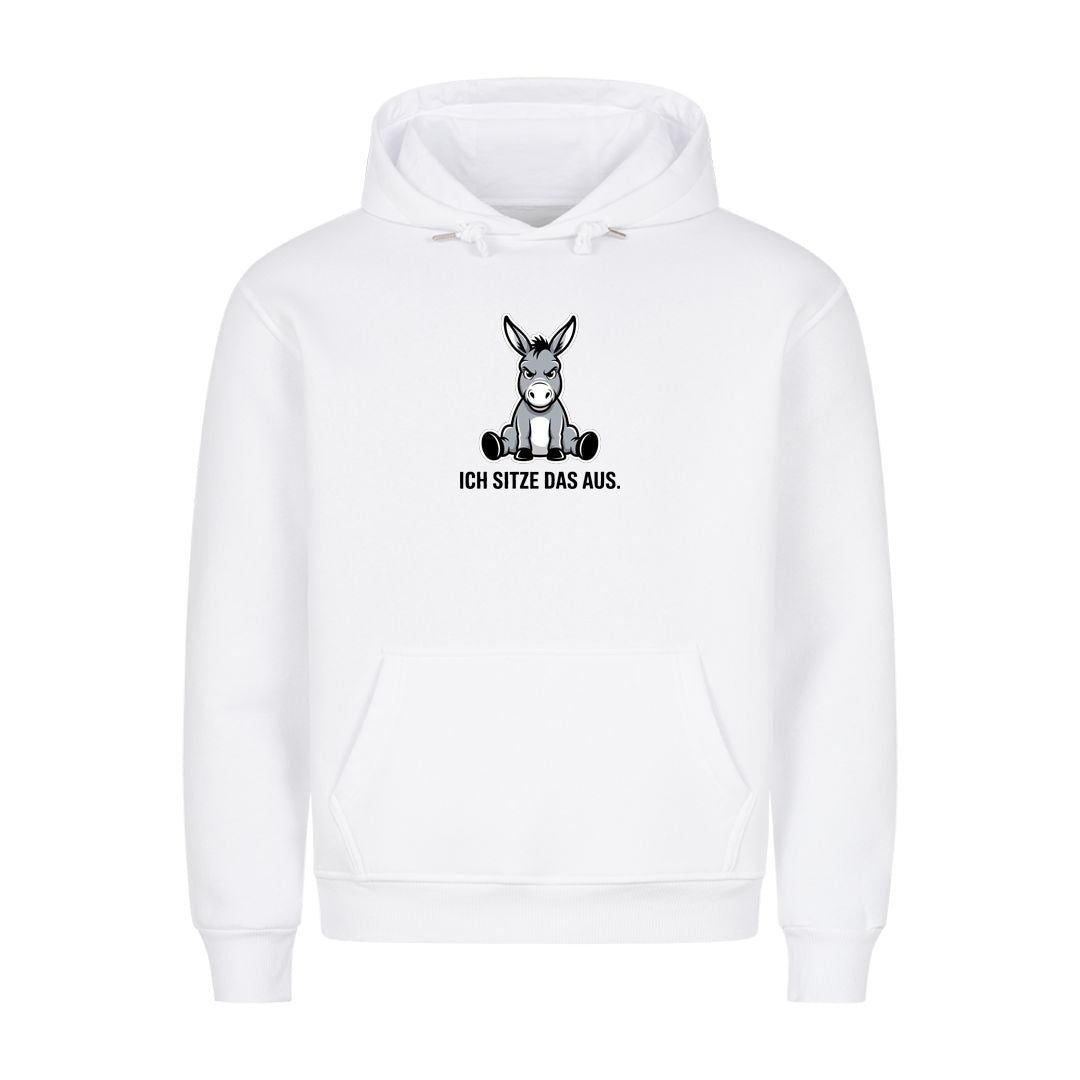 Hoodie Ich sitze das aus, Motivansicht