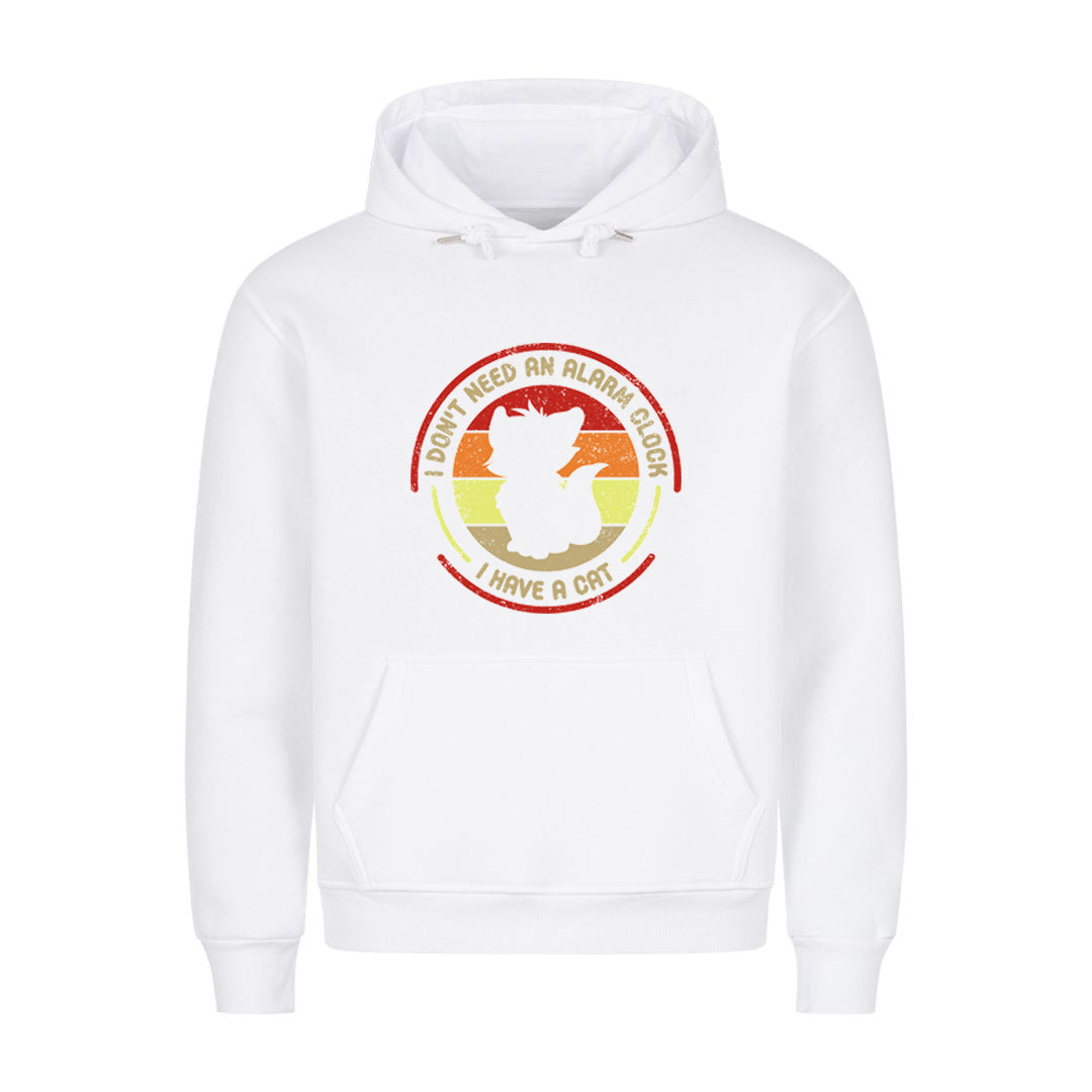 Alarm Clock Cat Hoodie