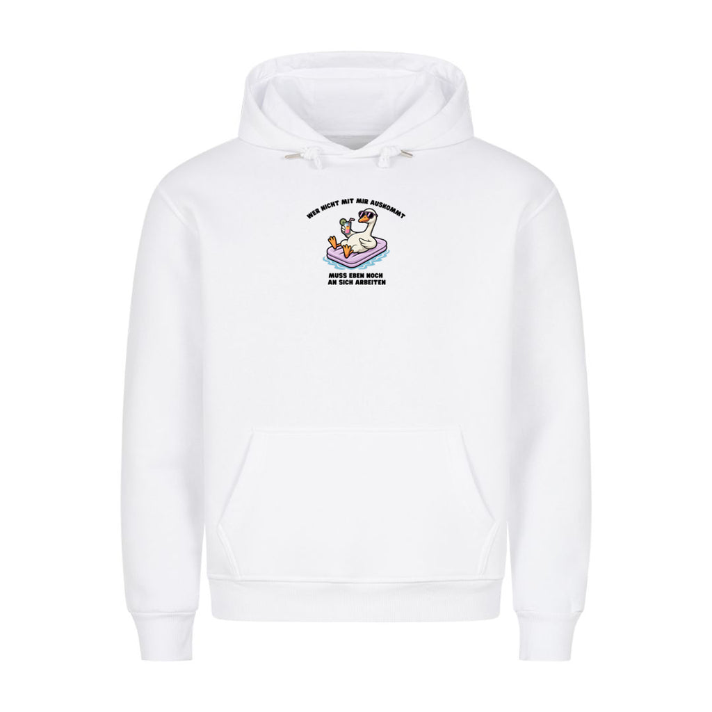 Hoodie Wer nicht mit mir auskommt, Motivansicht