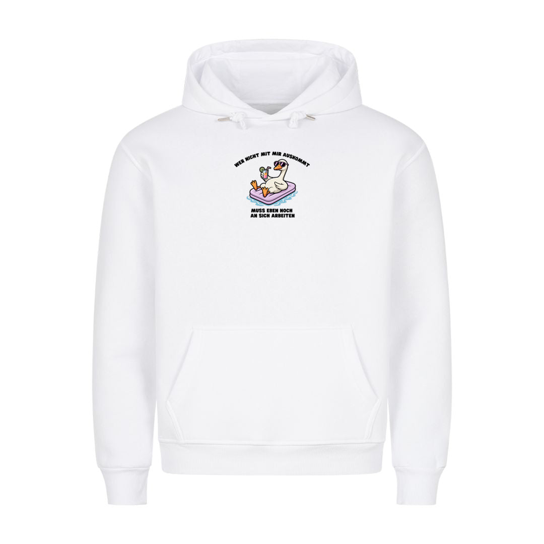 Hoodie Wer nicht mit mir auskommt, Motivansicht