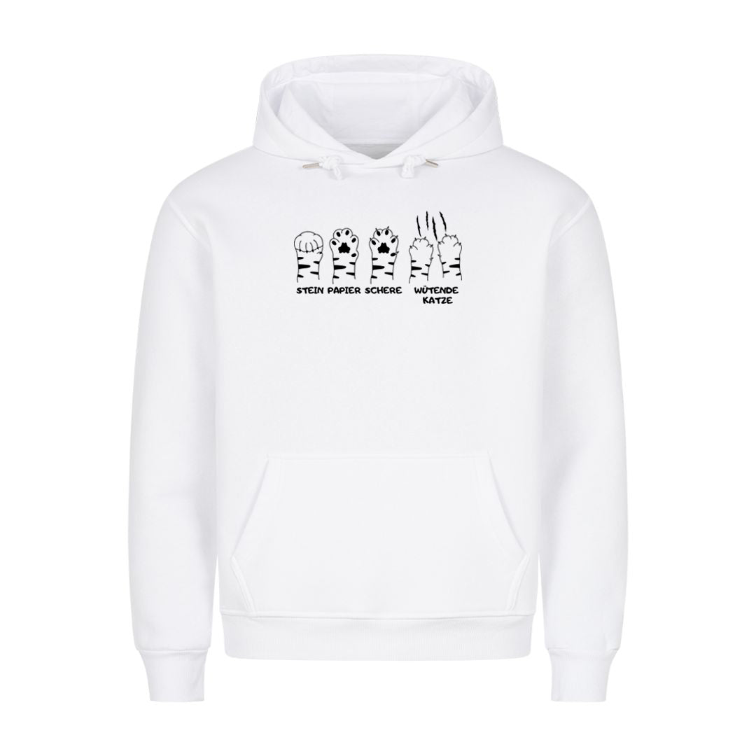 Stein Papier Schere Katze Hoodie