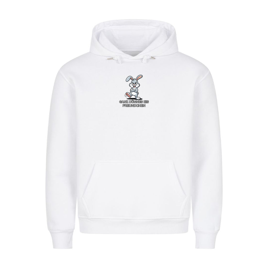 Hoodie Ganz dünnes Eis Hase, Motivansicht
