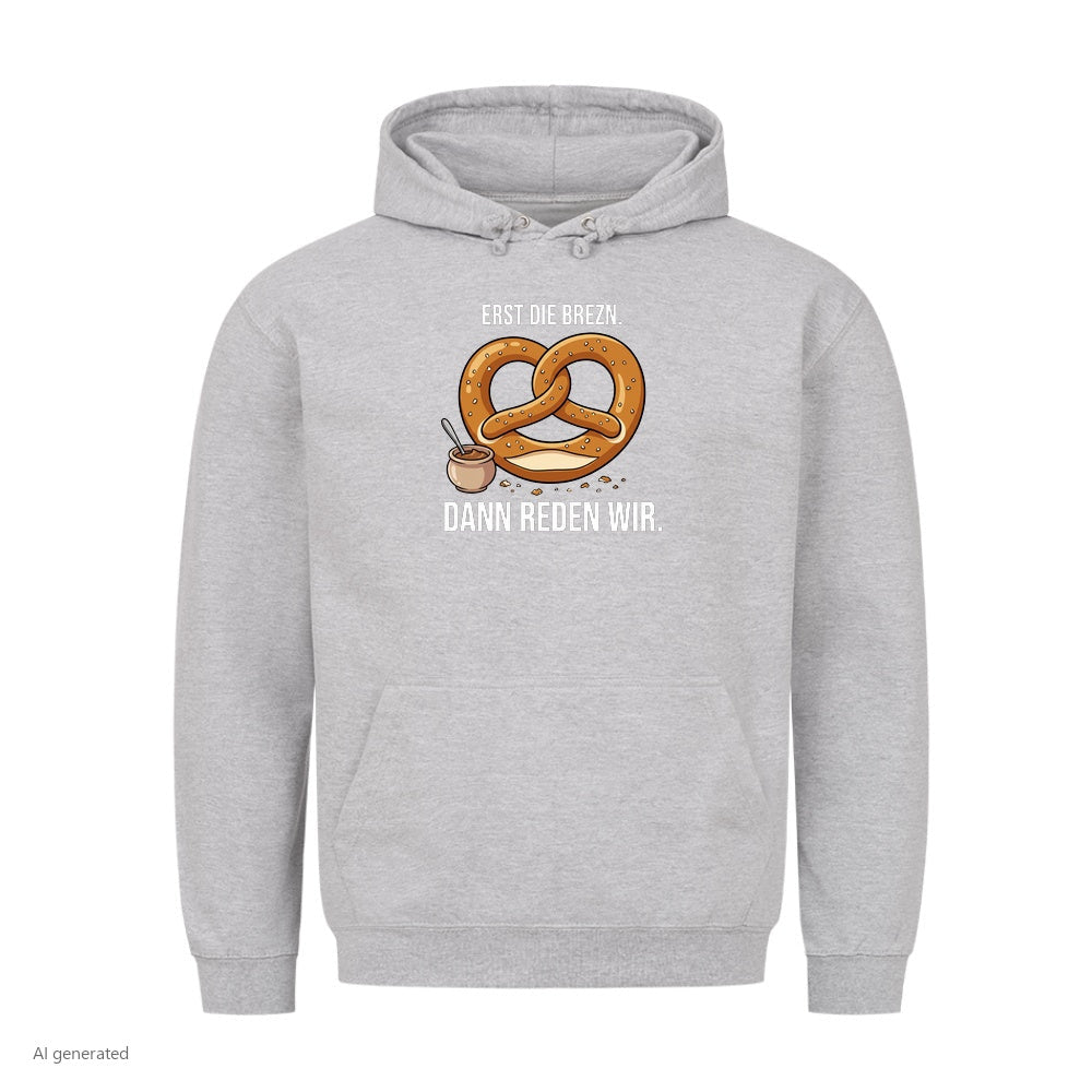 Erst die Brezn Wiesn Hoodie in Grau
