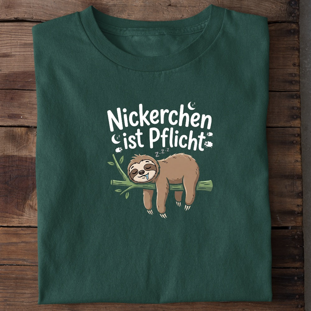 Unisex Bio-T-Shirt von Beyond Humor mit dem Spruch 'Nickerchen ist Pflicht'