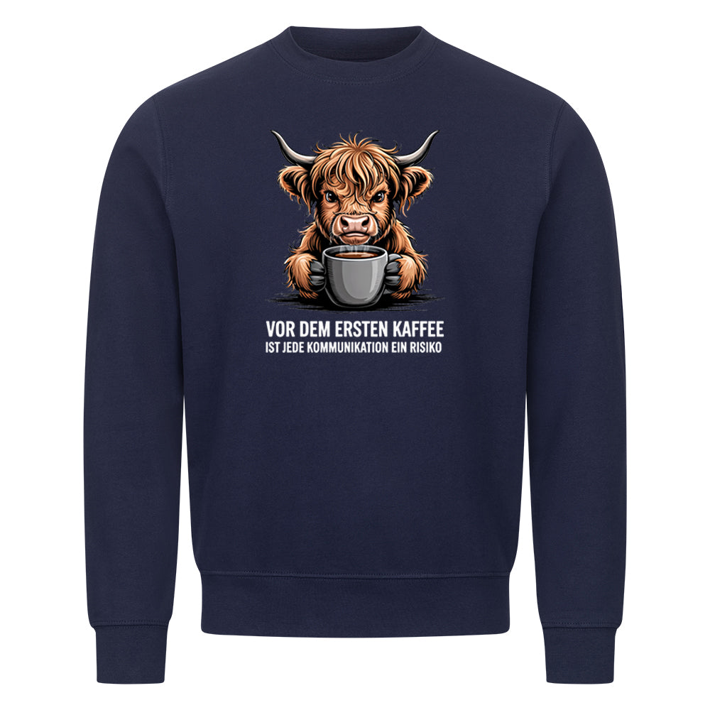 Sweatshirt Erster Kaffe, Seitenansicht