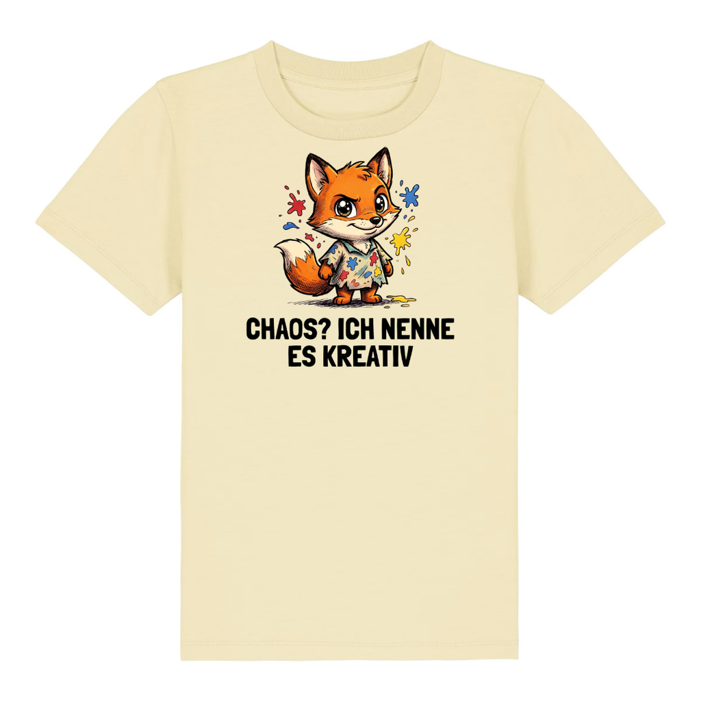 Kreativer Fuchs Kinder T-Shirt Butter Vorderseite