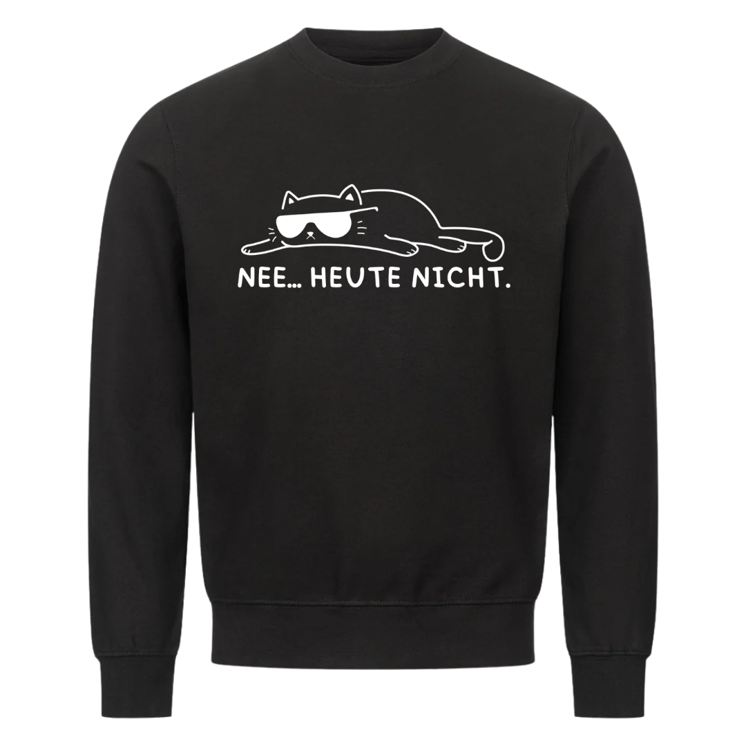 Lustiges Sweatshirt mit Spruch Nee... Heute Nicht, Vorderansicht