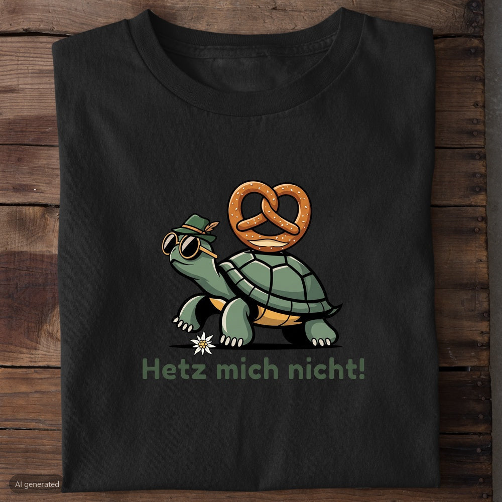 Hetz mich nicht Wiesn T-Shirt in Schwarz