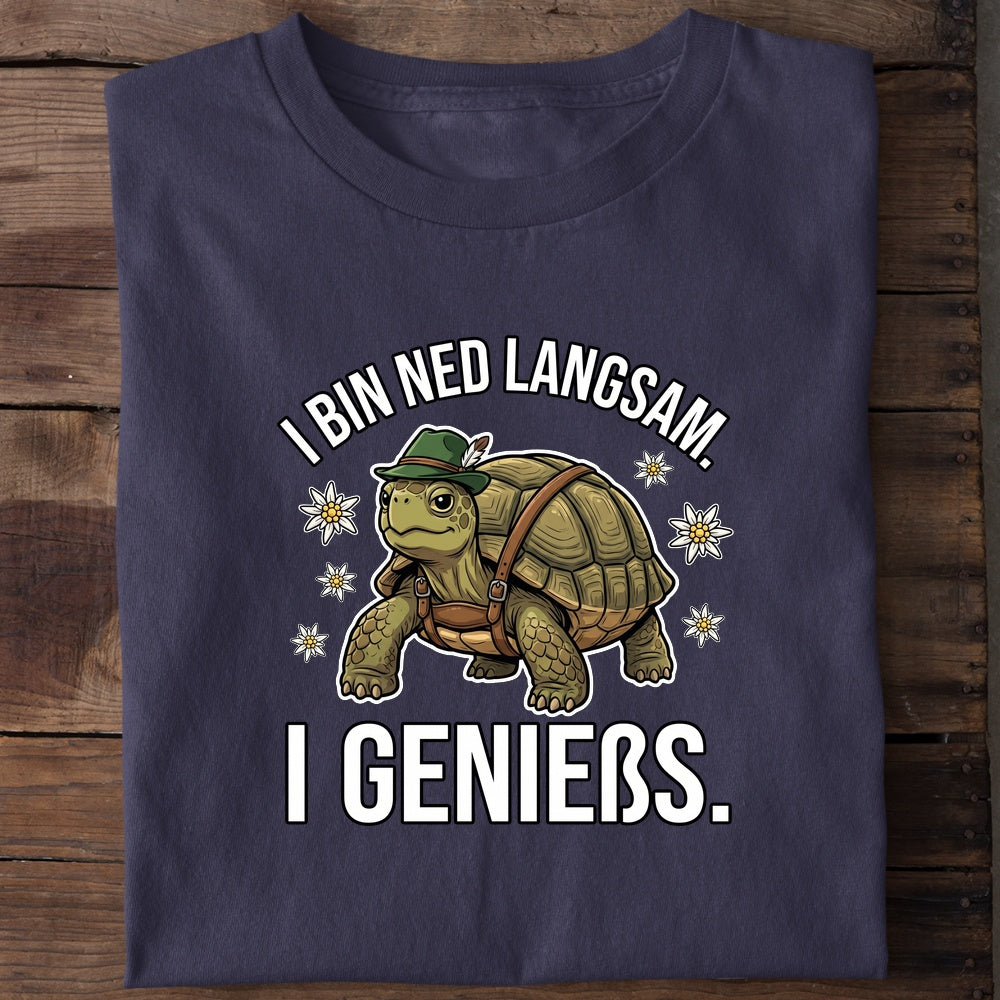 I bin ned langsam Wiesn T-Shirt in Navy