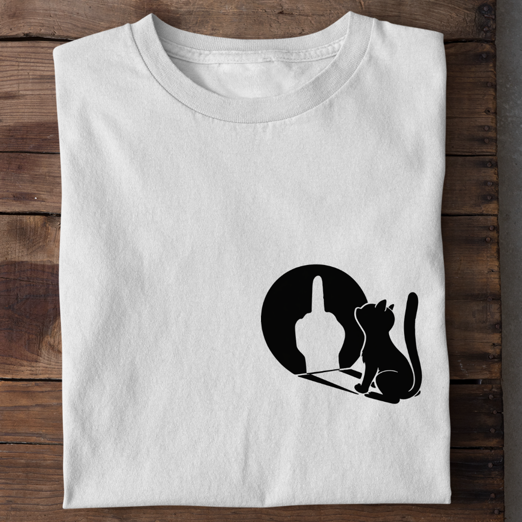 T-Shirt Sarkastische Katze, Detailansicht
