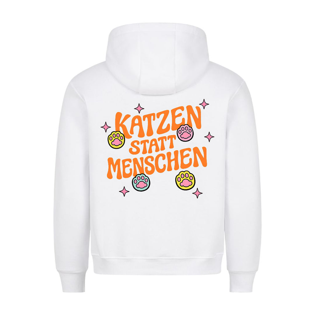Katzen statt Menschen Hoodie BackPrint