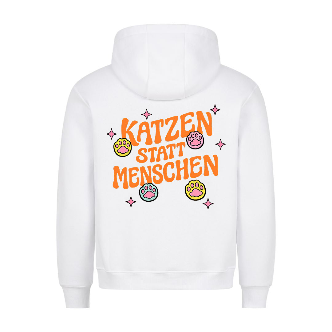 Katzen statt Menschen Hoodie BackPrint