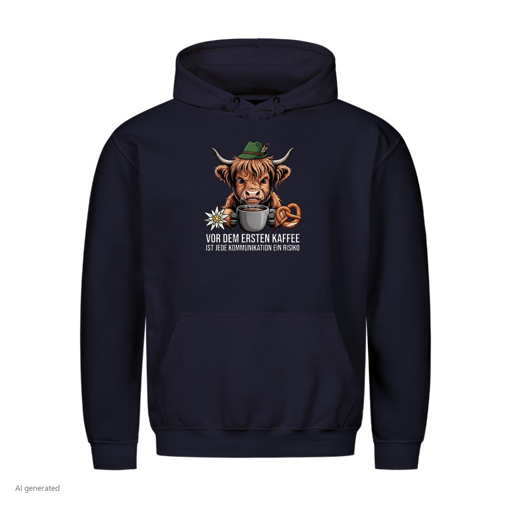 Erster Kaffee Wiesn Hoodie in Navy