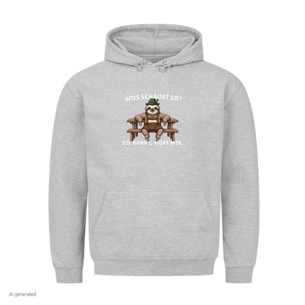 Die Bank gehört mir Wiesn Hoodie in Grau