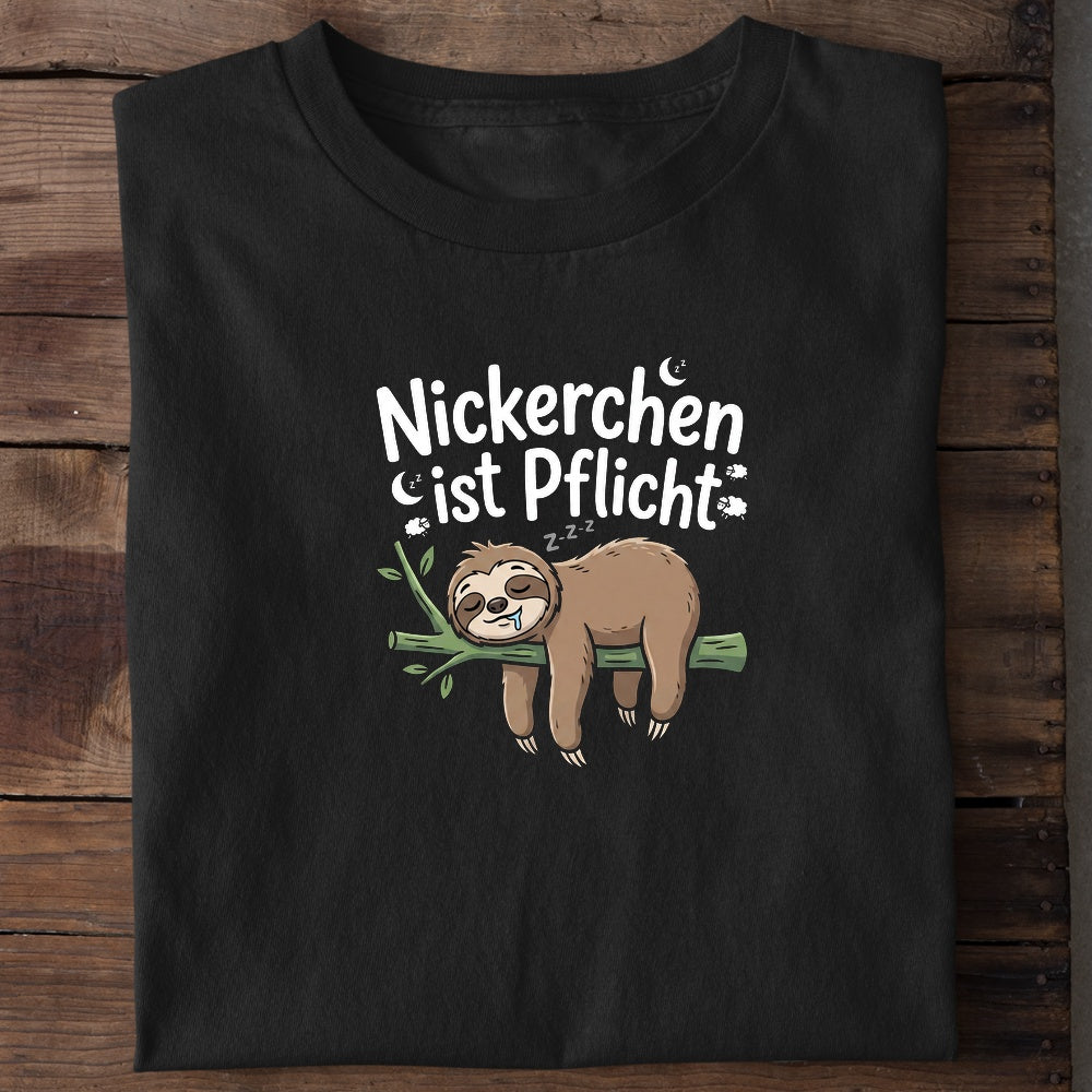 Unisex Bio-T-Shirt von Beyond Humor mit dem Spruch 'Nickerchen ist Pflicht'