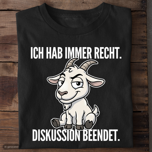 Unisex Bio-T-Shirt von Beyond Humor mit dem Spruch 'Diskussion beendet' – Motivansicht
