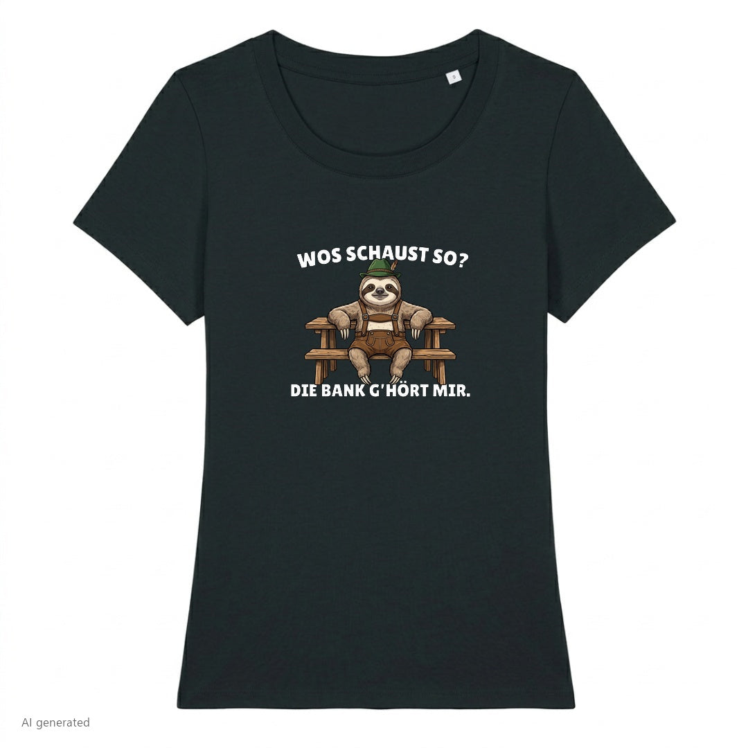 Die Bank gehört mir Wiesn Damen T-Shirt in Schwarz